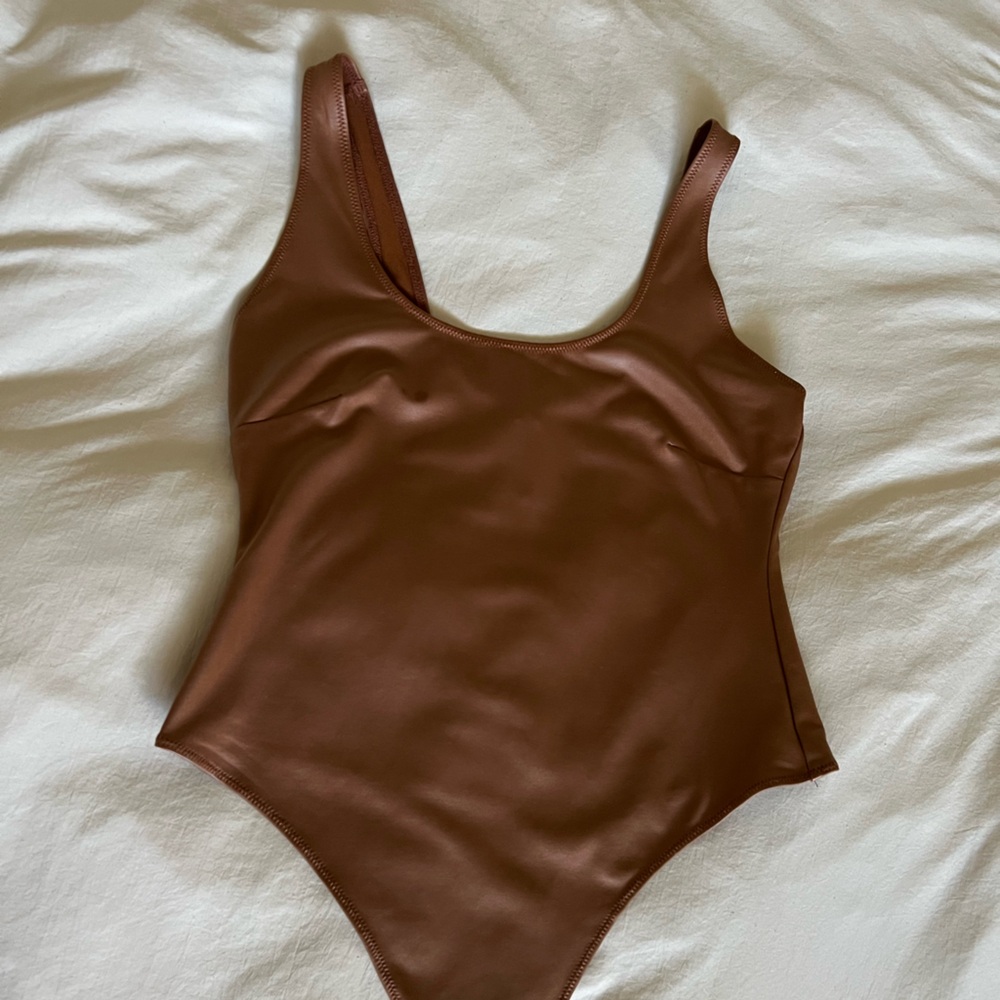SKIMS Brown Bodysuit Small Stain Pictured